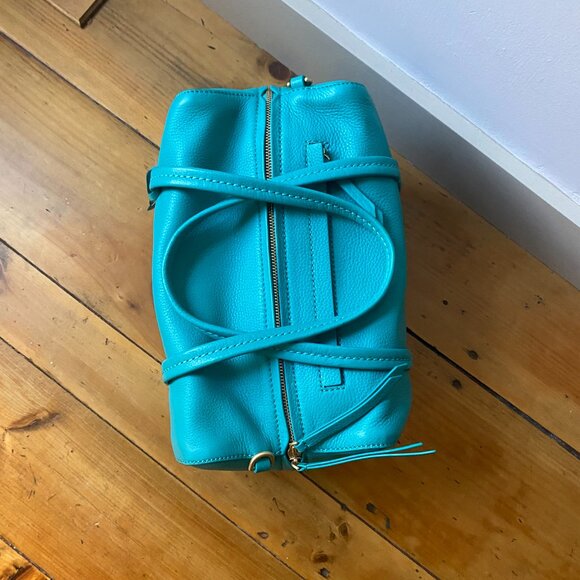 Vera Bradley Mallory Turquoise Leather Handbag - Brand New - Picture 5 of 15